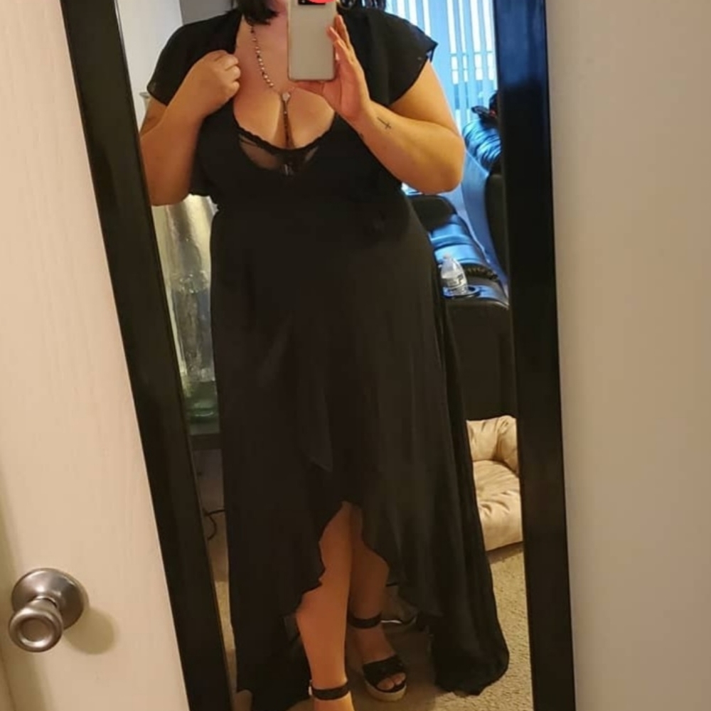 Black wrap dress